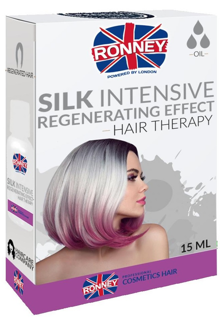 Olej do włosów Ronney Silk Intensive Professional Hair Oil Regenerating Effect regenerujący 15 ml (5060589154568) - obraz 1
