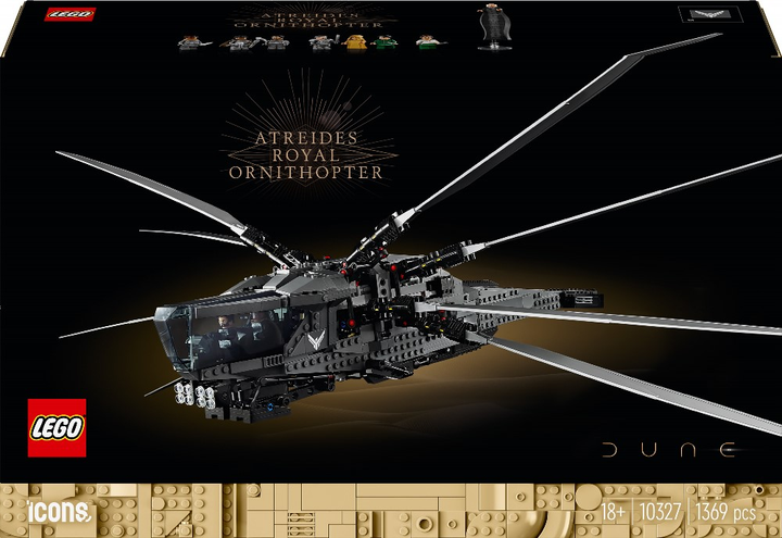Zestaw klocków Lego Icons Dune. Królewski ornitopter Atrydów 1369 elementów (10327) - obraz 1