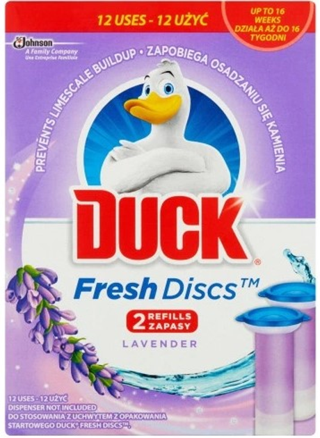 Żelowe krążki Duck Fresh Discs Lavender 2x36 ml (5000204996319) - obraz 1