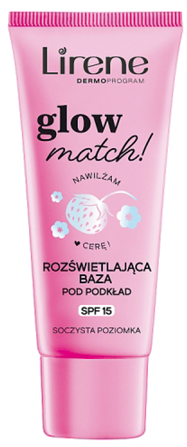 База під макіяж Lirene Glow Match! освітлювальна SPF15 30 мл (5900717631915) - зображення 1