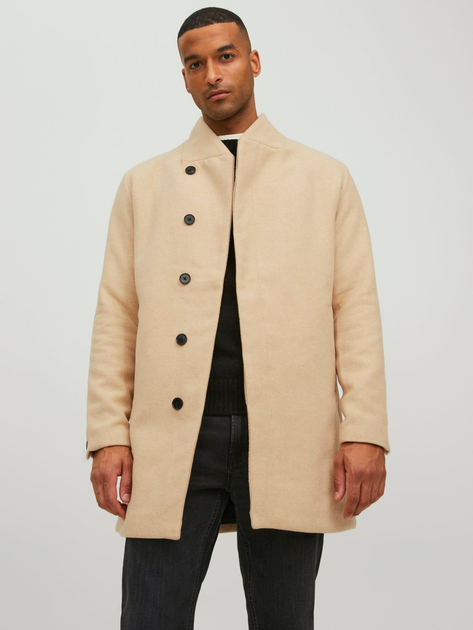 Пальто мужское Jack & Jones XAZ437523TGZF L Бежевое (DD8000007949601 ...