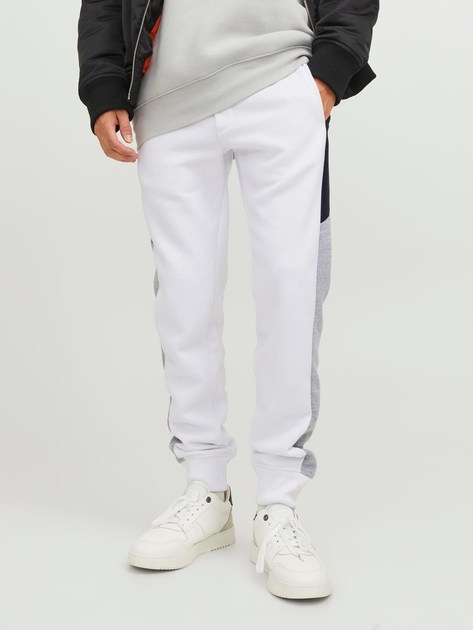 Спортивные штаны на флисе мужские Jack & Jones XAZ436471FCMK M Белые с ...