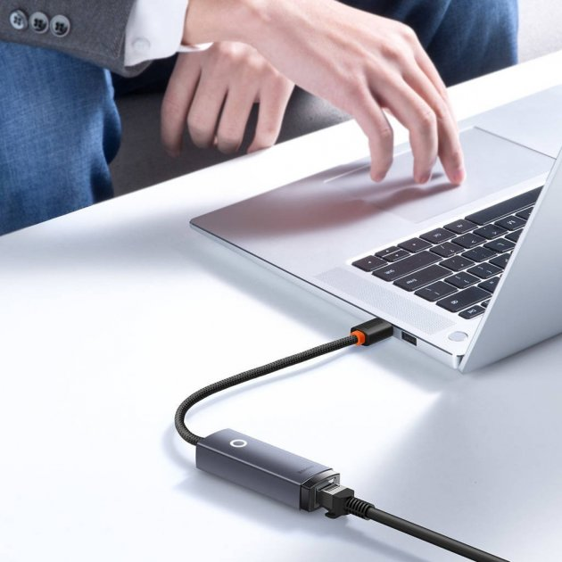 Adapter Baseus Lite Series USB to RJ-45 Ethernet 1000 Mb/s (WKQX000113) - obraz 5