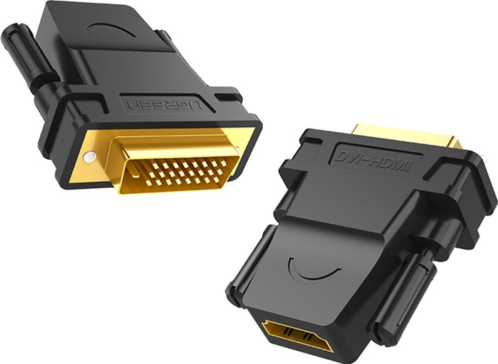 Adapter Ugreen DVI 24+1 Male to HDMI Female Adapter Black (6957303821242) - obraz 1