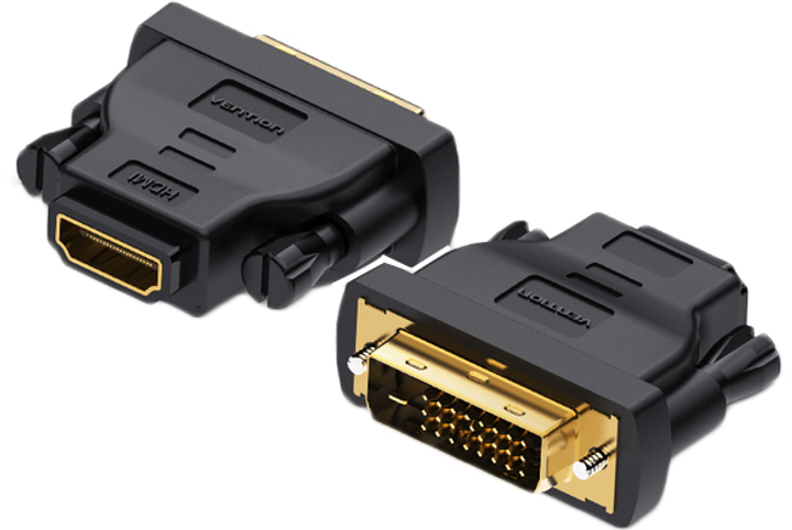 Adapter Vention HDMI F - DVI m Black (6922794737945) - obraz 1