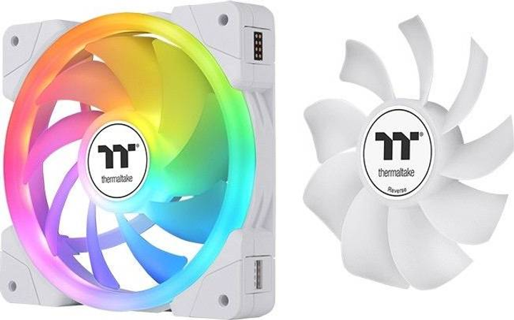 Zestaw wentylatorów Thermaltake SWAFAN EX12 ARGB 12 cm Biały 3 szt. (CL-F169-PL12SW-A) - obraz 5