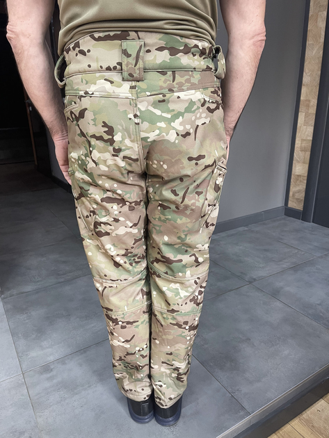 Штани тактичні зимові Wolftrap, SoftShell з флісом, розмір 3XL, Мультикам, штани для військових софтшелл - зображення 2
