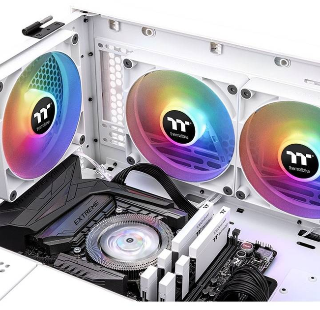 Набір вентиляторів Thermaltake CT140 ARGB Sync PC Cooling Fan Білий 140мм 2 шт (CL-F154-PL14SW-A) - зображення 4