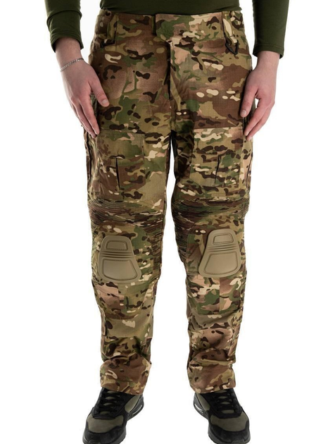 Штани тактичні з наколінниками військові мультикам multicam штани камуфляж армійські бойові штани ЗСУ L - зображення 1