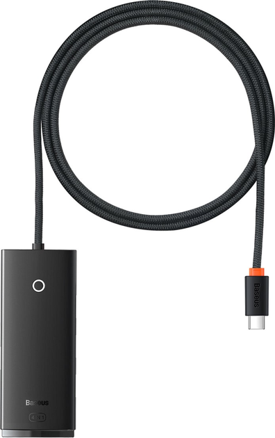 USB-хаб Baseus Lite Series 4-Port HUB Adapter Type-C to 4хUSB Type-А 3.0 1 м Black (WKQX030401) - зображення 1