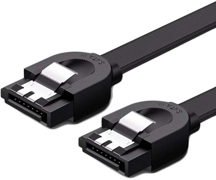 Kabel Ugreen US217 SATA 3.0 Data Cable 0.5 m Black (6957303837960) - obraz 1