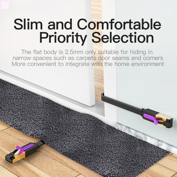 Patchcord Vention CAT7 FTP Ethernet 5 m Black (6922794729858) - obraz 8