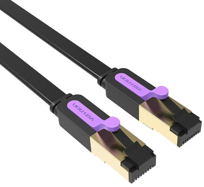 Патч-корд Vention CAT 7 SFTP Ethernet rj-45 - rj-45 8 жил 15 м Black (6922794729889) - зображення 2