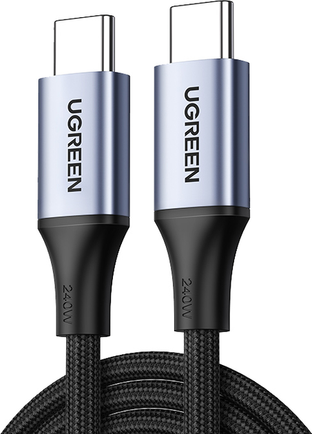 Kabel Ugreen US535 USB Type-C to USB Type-C PD 2 m Dark-Gray (6957303894406) - obraz 1