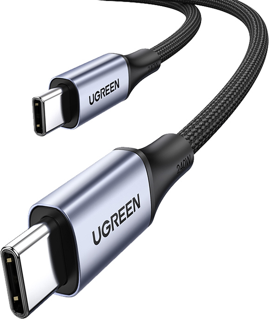 Kabel Ugreen US535 USB Type-C to USB Type-C PD 2 m Dark-Gray (6957303894406) - obraz 3