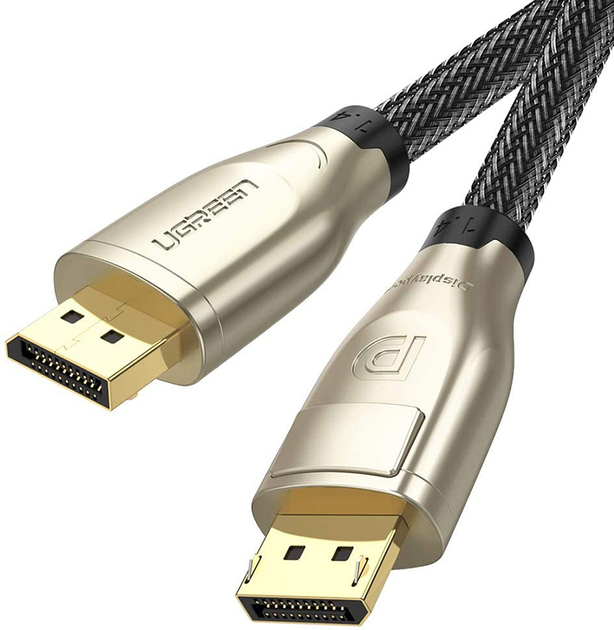 Kabel Ugreen DP112 DisplayPort m - m V1.4 8K Zinc Alloy Shell 3 m Black (6957303868445) - obraz 1