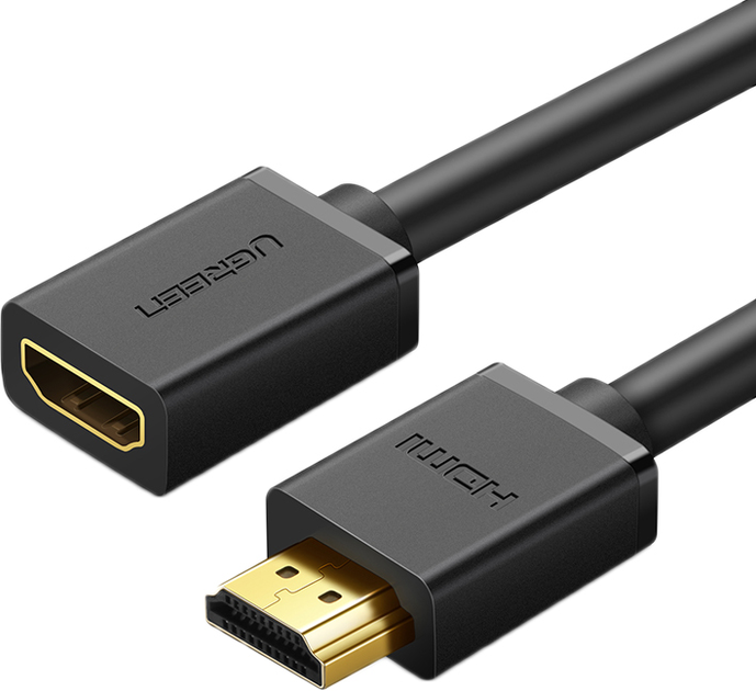 Кабель Ugreen HD107 HDMI Male to Female Extension Cable 0.5 м Black (6957303811403) - зображення 1