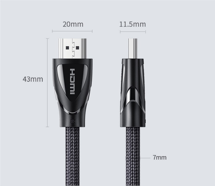 Кабель Ugreen HD140 HDMI Cable with Braided 1 м Black (6957303884018) - зображення 4