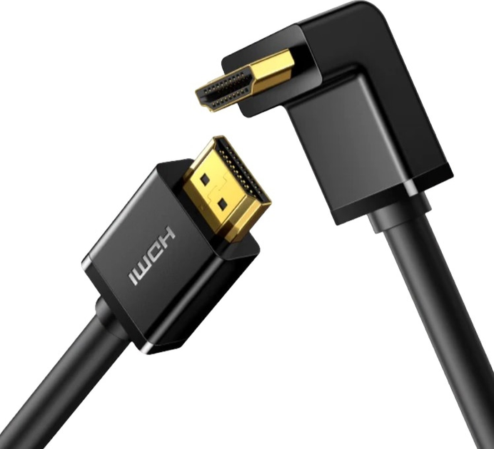 Кабель Ugreen HD103 HDMI Cable Right Angle 90 Degree 2 м Black (6957303811731) - зображення 1