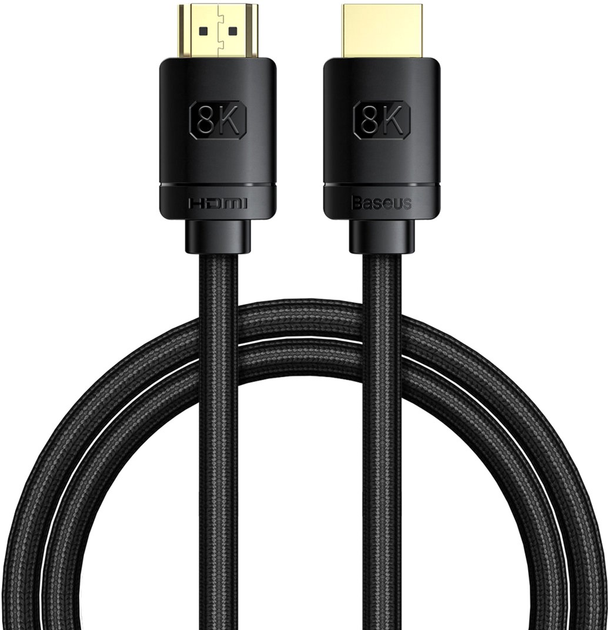 Kabel Baseus HDMI m - M, 1.5 m, V2.1 8K, High Definition Series Black (WKGQ040101) - obraz 1