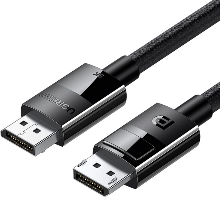 Кабель Ugreen DP114 DP 1.4 Male to Male Plastic Case Braided Cable 1 м Black (6957303883905) - зображення 1