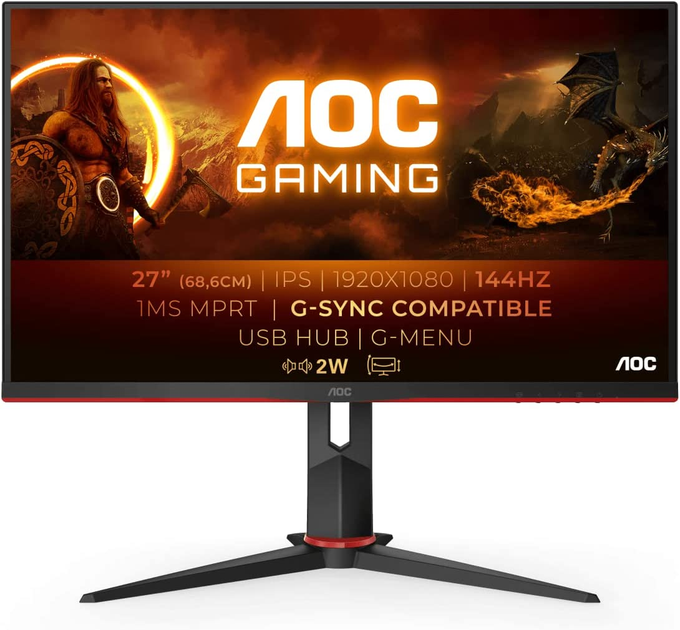 Монитор 27" AOC Gaming 27G2U Full HD IPS 144 Гц Over Stоск - изображение 1