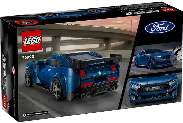 Zestaw klocków Lego Speed Champions Samochód sportowy Ford Mustang Dark Horse 344 elementy (76920) - obraz 1