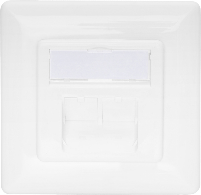 Gniazdo Digitus Cat 6A 2xRJ45 White (DN-9007-1) - obraz 3