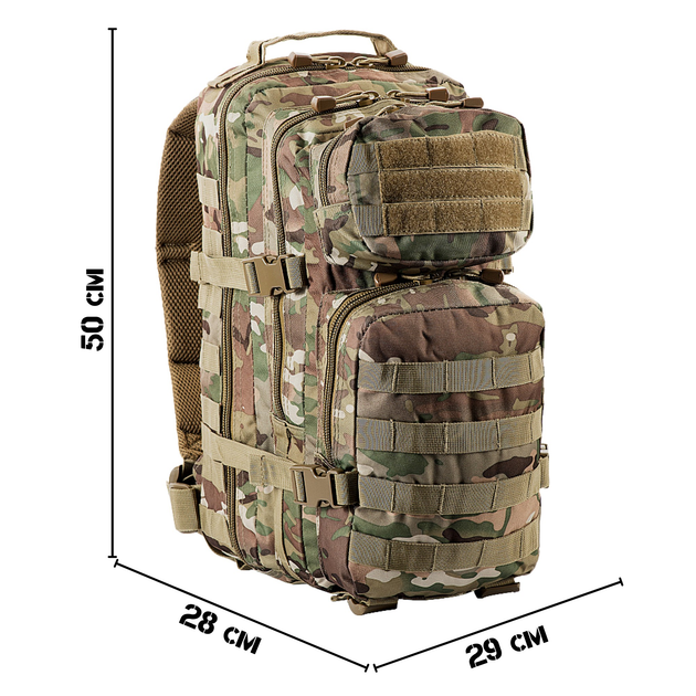 Тактический Военный рюкзак на 36 л Мультикам Камуфляж для Военных M-TAC Large Assault Pack 36L Multicam с системой MOLLE Армейский Штурмовой - изображение 2