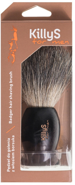 Щітка для гоління з борсукової шерсті KillyS For Men Badger Hair Shaving Brush (3031445009768) - зображення 1