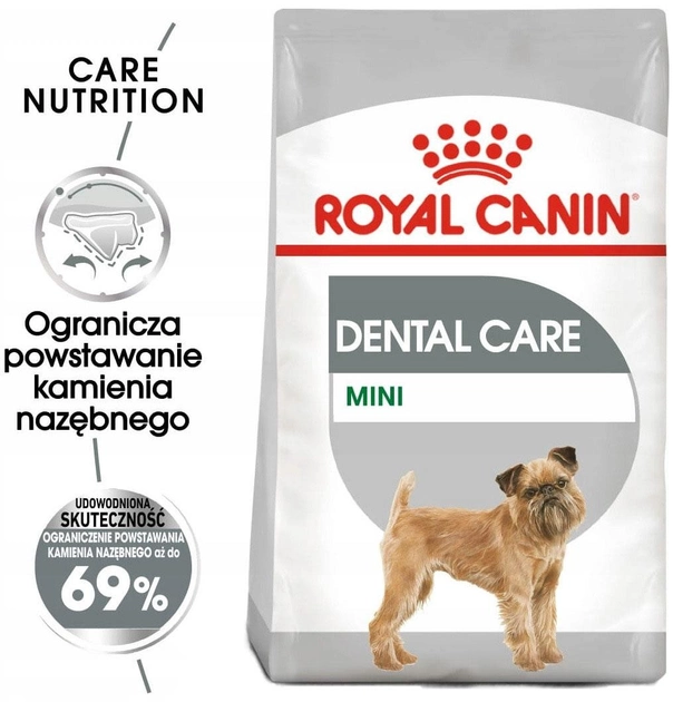 Sucha karma Royal Canin Dental Care Mini dla psów małych ras wymagających opieki stomatologicznej 1 kg (3182550894395) - obraz 2