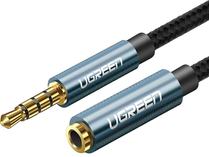 Kabel Ugreen AV118 3.5 mm Male to 3.5 mm Female, 2 m Black 40675 (6957303846757) - obraz 1
