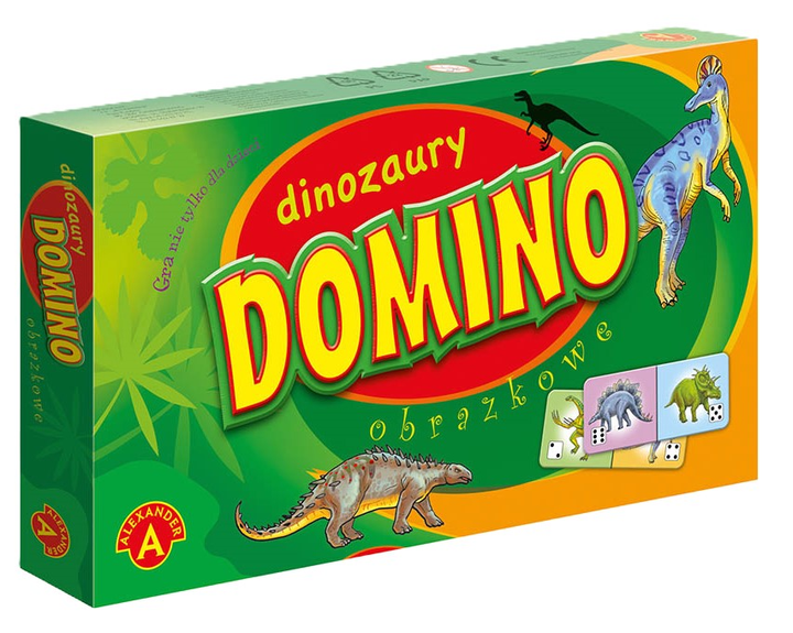 Gra planszowa Alexander Domino obrazkowe - Dinozaury (5906018005554) - obraz 1