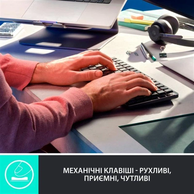 Клавiатура бездротова Logitech MX Mechanical Mini Bluetooth Illuminated Graphite (920-010782) 24394 - изображение 6
