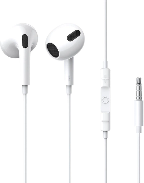 Słuchawki Baseus Encok 3.5 mm lateral in-ear Wired Earphone H17 White (NGCR020002) - obraz 1