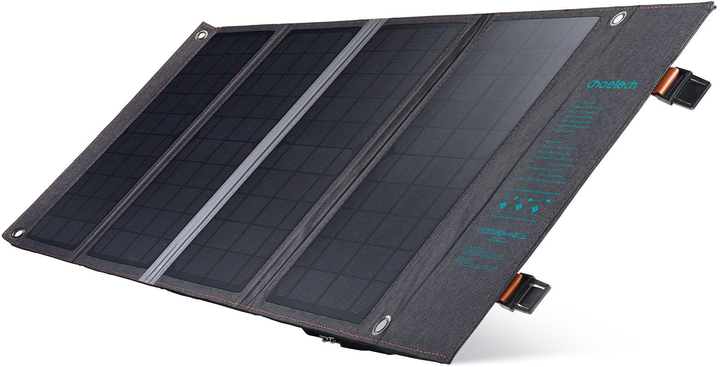Сонячна панель для УМБ Choetech 36 Вт Type-C PD 3.0 20 Вт Max + QC 3.0 18 Вт Max (6971824979411) - зображення 1