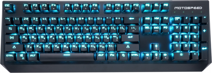 Клавіатура дротова Motospeed CK95 USB Black ENG, UKR, RUS Outemu Blue (K82-Red) - зображення 1