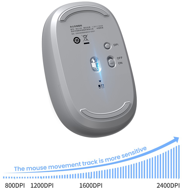 Миша Ugreen MU105 Portable Wireless Gray (6957303896691) - зображення 3