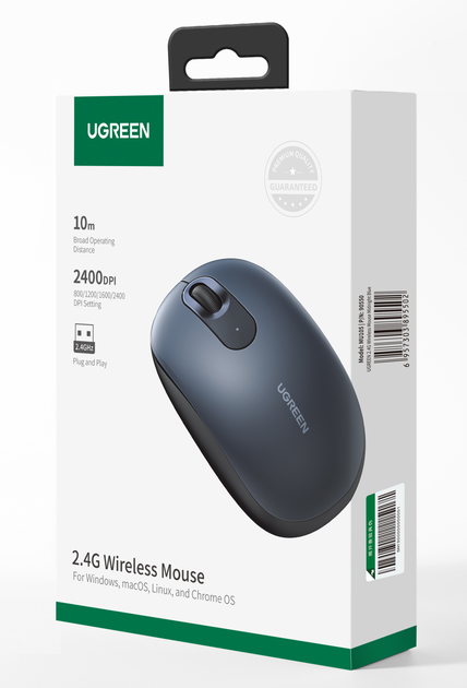 Миша UGREEN MU105 Portable Wireless Green (6957303896721) - зображення 8