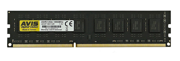 Оперативная память DDR3-1866 8Gb 1.5V PC3-14900 AVIS AD3F18N13/8 8192MB ...