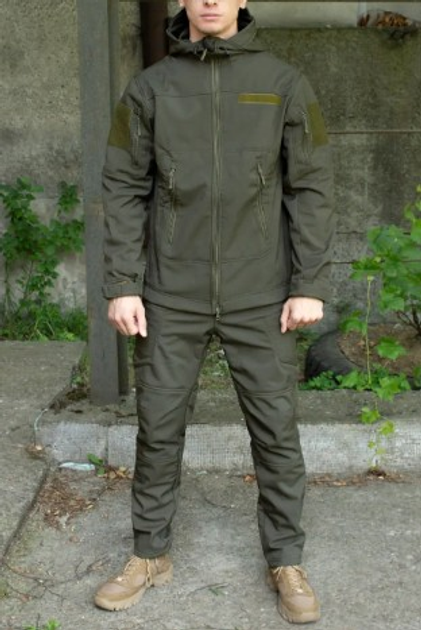Тактический костюм Soft Shell военный L олива - изображение 1