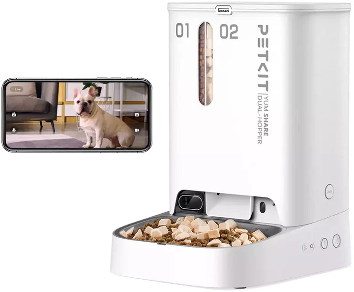 Смарт годівниця Petkit YumShare Dual Hopper з камерою (6975069302713) - зображення 2