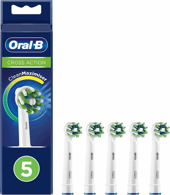 Насадки до зубної щітки Oral-B Cross Action 5 шт (4210201321217) - зображення 1