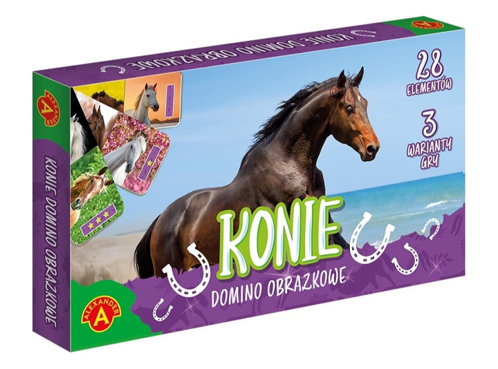 Gra planszowa Alexander Domino obrazkowe - Konie (5906018027846) - obraz 1
