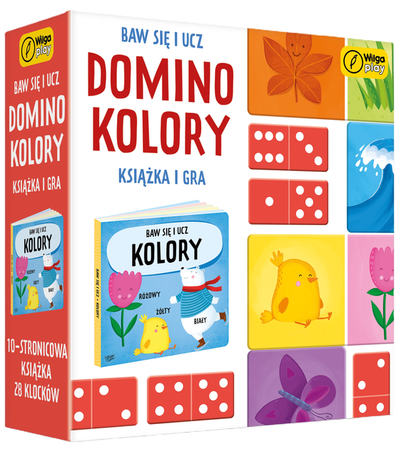 Настільна гра Wilga Play Грай і вчись Доміно Кольори Гра і книжка (9788328098695) - зображення 1