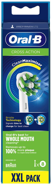 Насадки для зубної щітки Oral-B Cross Action 8 шт (4210201321101) - зображення 5