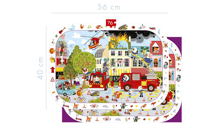 Puzzle Avenue Mandarine Firemen 76 elementów (3609510500221) - obraz 2
