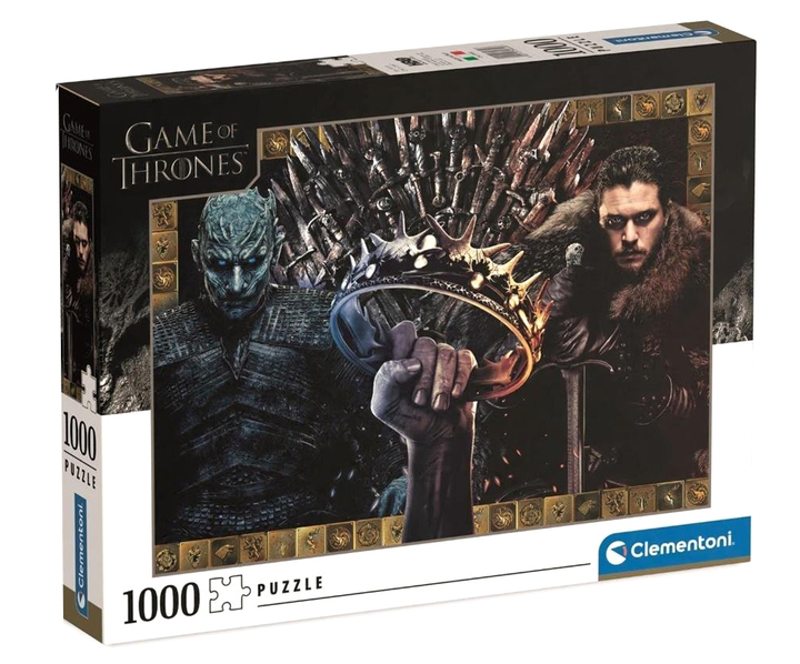 Puzzle Clementoni Game of Thrones: Jon Snow vs The Night King 1000 elementów (8005125396528) - obraz 1