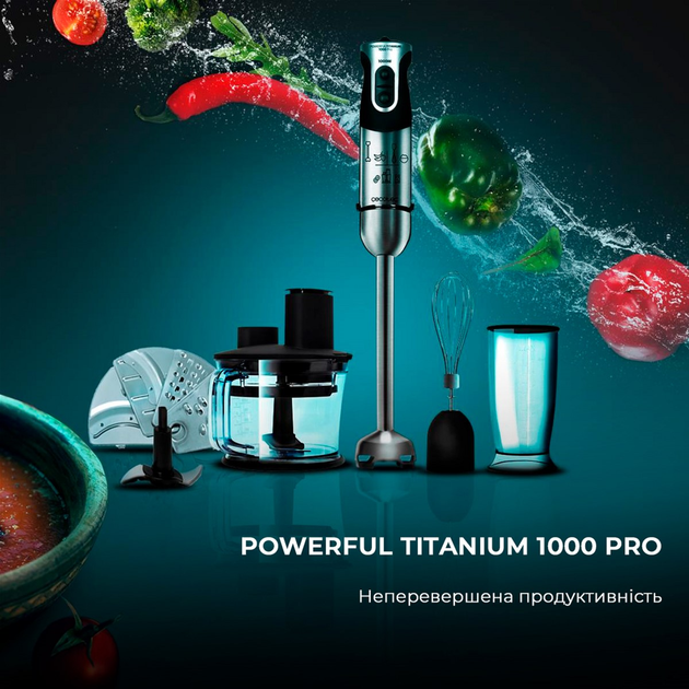 Batidora de mano Powerful titanium 1000 pro Cecotec