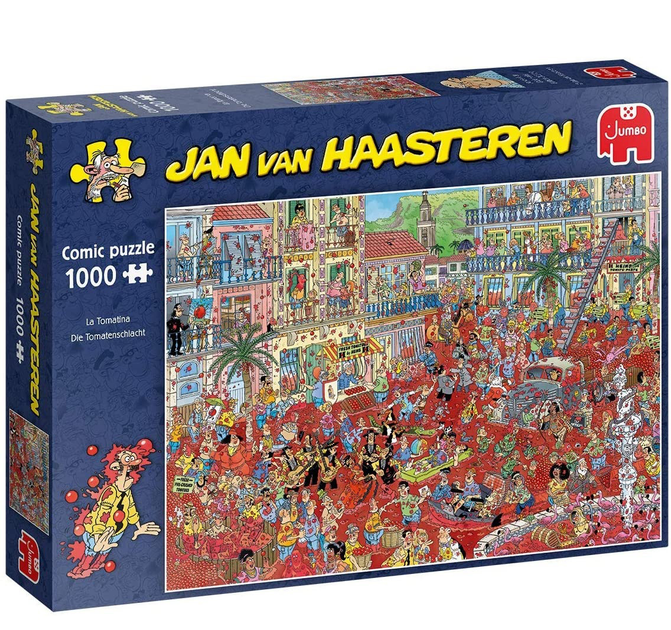 Пазл Jumbo Jan van Haasteren La Tomatina 1000 елементів (8710126200438) - зображення 1